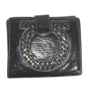 #142 Salvatore Ferragamo Black Leather Bifold Wallet